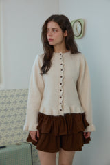 FROST FRILL KNIT CARDIGAN