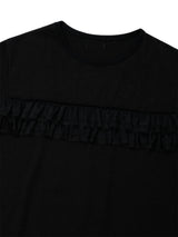 フリル カンカンTシャツ(BLACK)