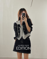 Lee Denim jacket & mini skirt set (including underpants)