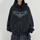 washed eagle hoodie