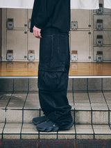 CARGO LOOSEFIT DENIM PANTS BLACK