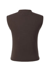 Ribbon hole top - brown