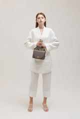 ISLE MINI ショルダーレザーバッグ / Mud Grey