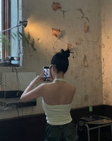 muffler strap set shirring tube top