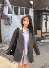 Back Slit Tailored Single Jacket (3color)