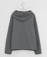Leshu Stripe Fleece Zip-Up Jumper
