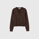GNRL ロゴ入りスタンダード長袖カーディガン [DARK BROWN]