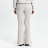 C FOLD BANDING RIBBED FLARE PANTS_OATMEAL