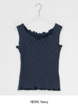 Uta Wavy Flower Punching Layered Sleeveless