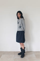 NYLON BALLOON SKIRT (NAVY)