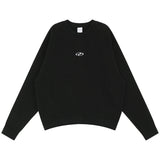 DOUBLE LOOP LOGO SLEEK SWEATSHIRT BLACK