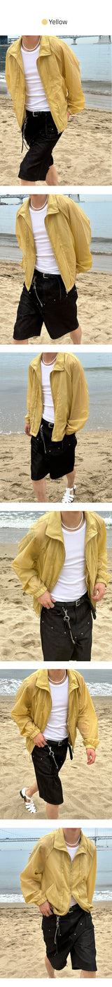 [S/S] See through wide jacket (3color)
