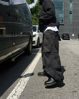 No.1377 camo washed snap wide PT