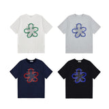 クローバーハートプリントオーバーサイズフィット半袖Tシャツ