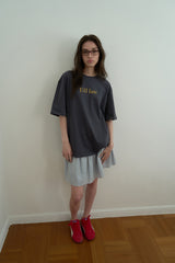 Stripe flare skirt_skyblue