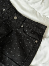 Dot roll-up shorts