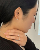 Layer of U earring (silver)