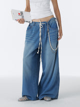 TENCEL WIDE DENIM PANTS (BLUE)