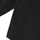 Diagonal Muted Garment-Washed Shirt - BLACK