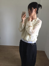 Frill Hoodie Dot Jumper (3color)