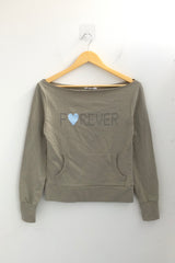 レタリングハートボートネックTシャツ