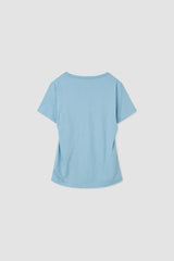ピンチコットンTシャツ/ スカイブルー