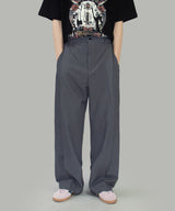 Marv Linen Two-Tuck Wide Slacks