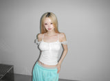 chloe mesh shirring top(2 color) 