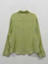 [Unisex] Fomi Linen Check Over Fit Shirt