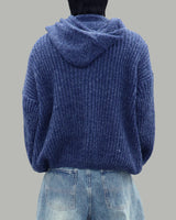 ノティニットフーディージップアップ(Blue)