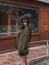 Prague wool hair cardigan