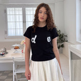 d e logo T-shirt (black)