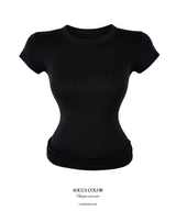Basic Slim Round Tee (4color)
