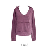 Pigment Dekki Pocket V-Neck Hoodie