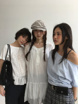 ハーバー ボートネック シャツ(3color)