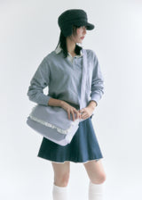 フリルメッセンジャーバッグ (light grey)