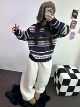 クリームテディシープファーロングパンツ🧸🤎🐑🖤3COLOR