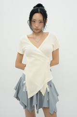 (Copy of) Garden Lace Wrap Top _ YELLOW