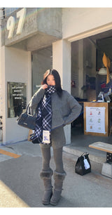 ウールチャコールオーバーサイズニットパンツ 2点セット