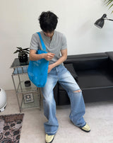 Medon Cutoff Flare Denim Pants