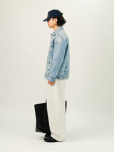 Painting Denim Crop Jacket
