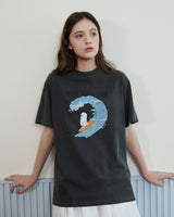 【MADE】サーフゴーストプリントTシャツ [BLACK]