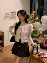 Wool Tencel Turtleneck Arm Warmer T-shirt (5color)
