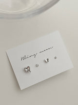 [4 set] twinkle butterfly piercing set / daily mini simple