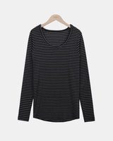 ドウェン ストライプ ロングスリーブ Tシャツ