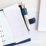 stripe checklist non-sticky memopad set (PINK+GREEN)