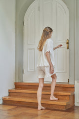 ULLALA PAJAMA Listy Short-sleeve Two-piece Ivory[24165WTSSN]