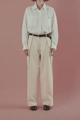 Cotton chino pants_cream