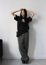TERRY STRIPE PANTS