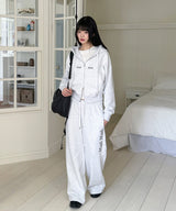 LOGO STITCH REGULAR FIT HOOD ZIPUP